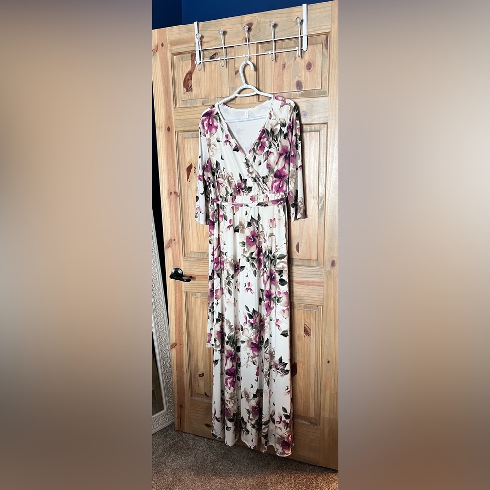Pink Blush Floral Maternity dress